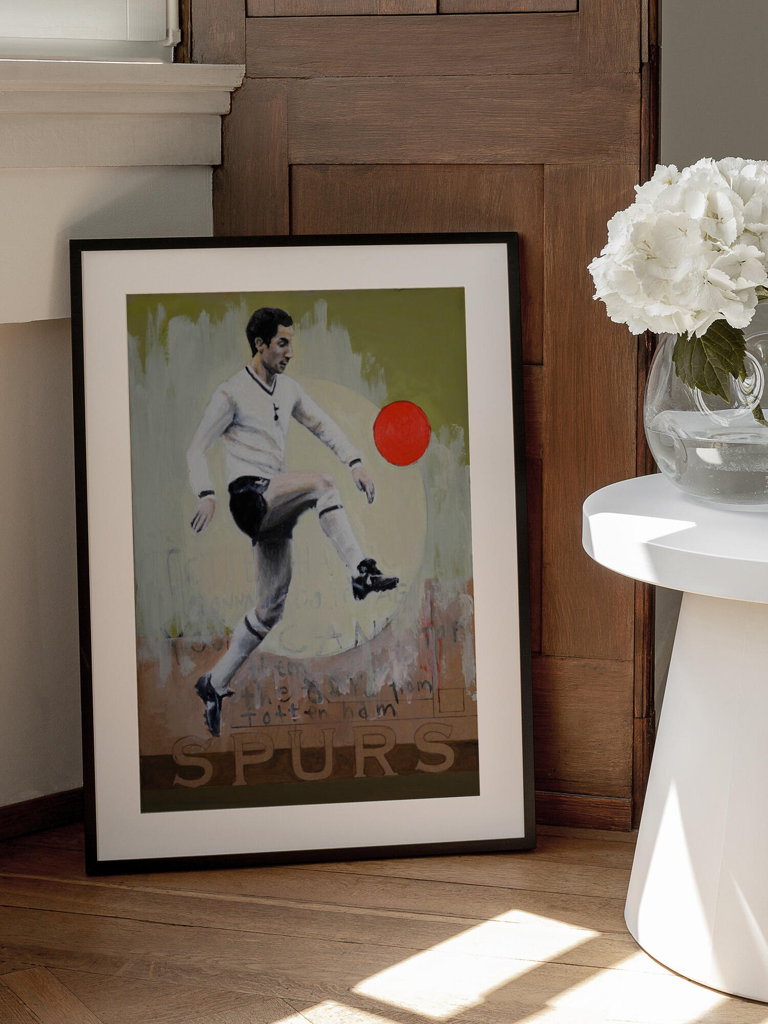 Vintage Soccer Player Kick
