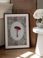 Vintage Mushroom Floral Pattern
