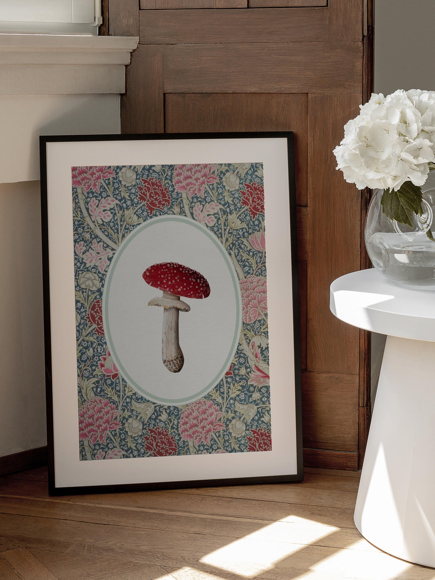 Vintage Mushroom Floral Pattern