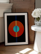 Abstract Circles Vertical Line