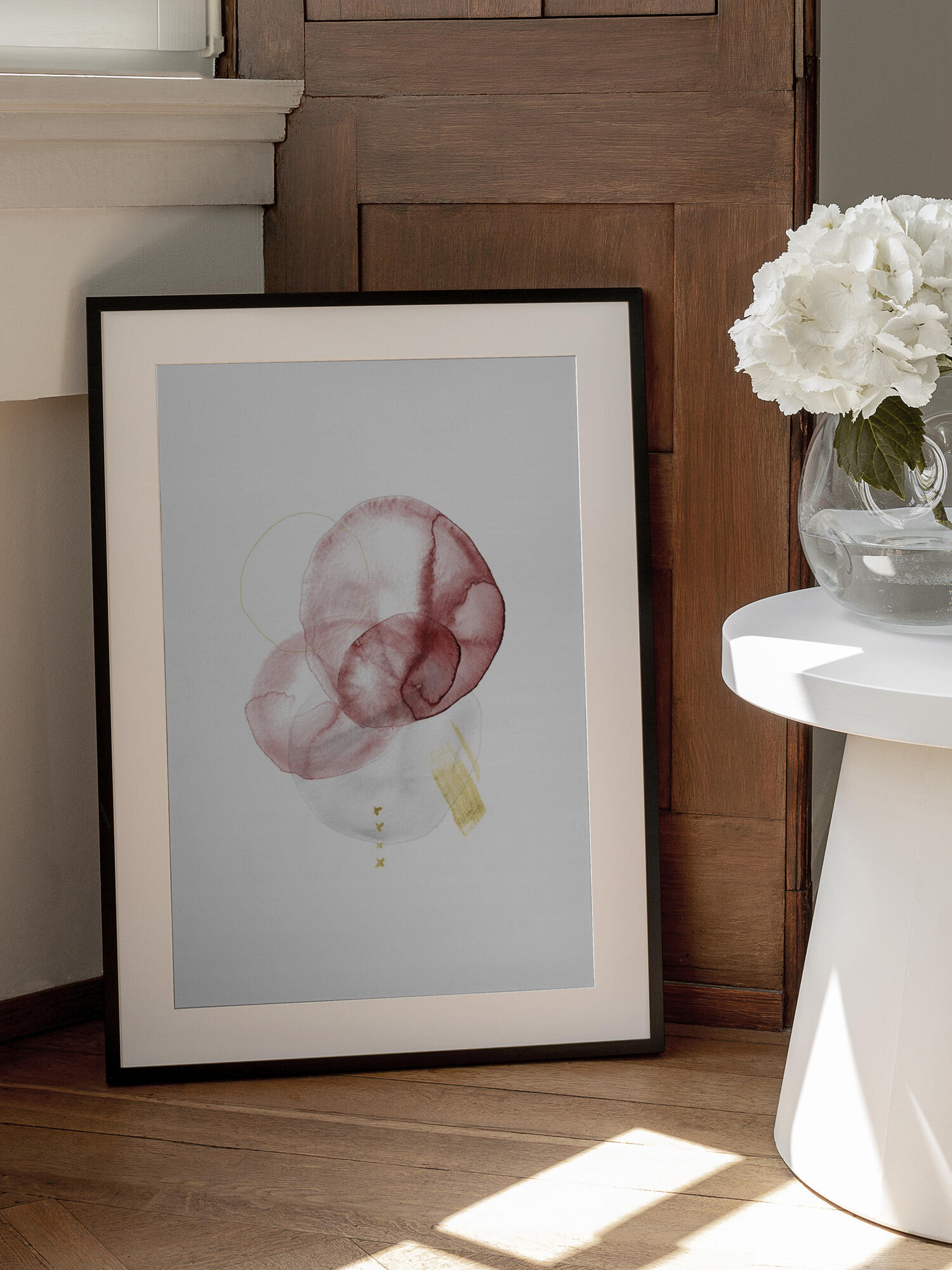 Blush Gold Abstract Flow
