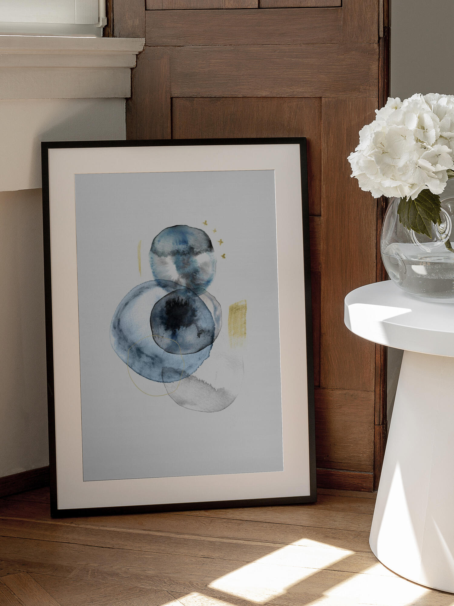 Elegant Blue Gold Shapes