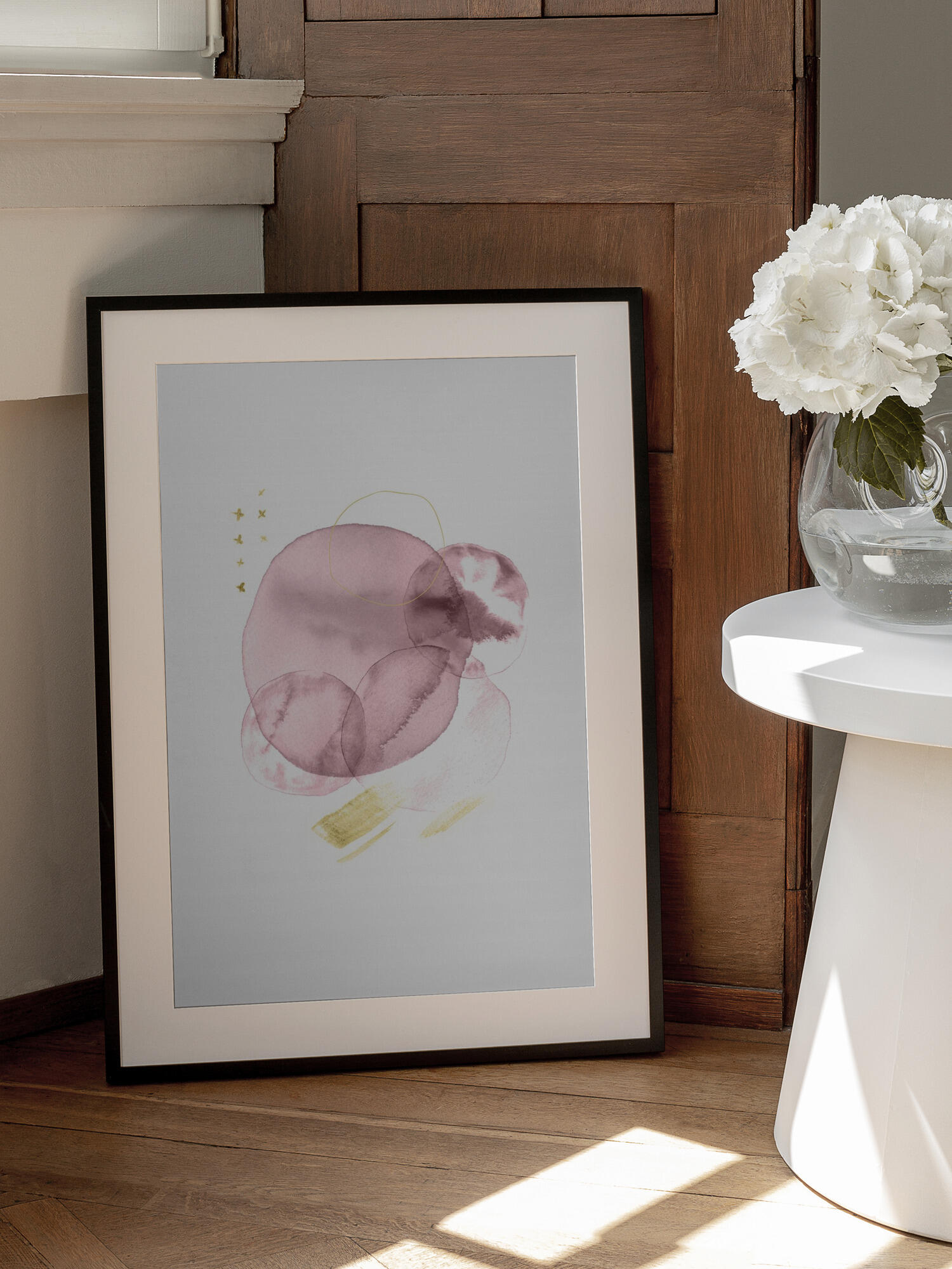 Blush Gold Fluid Shapes