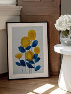 Blue and Yellow Sunflowers