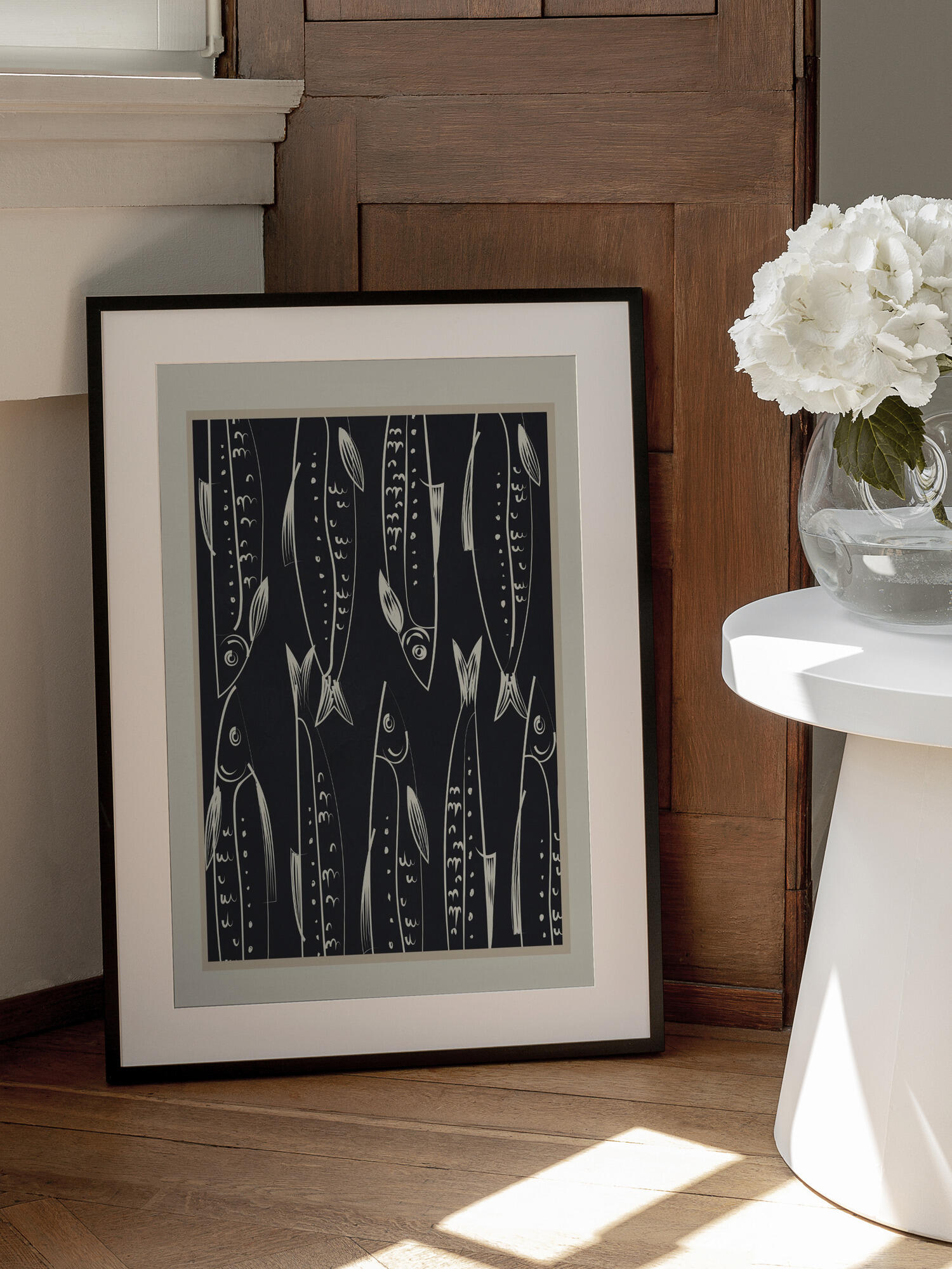 Graphic Sardine Pattern
