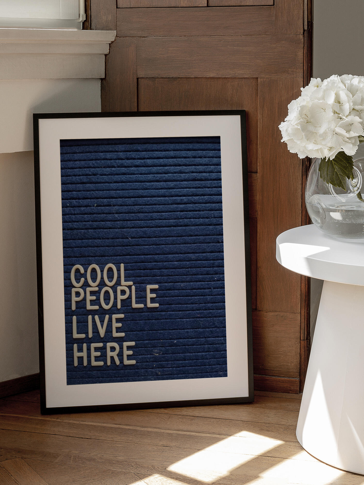 Cool People Live Here Letter Board