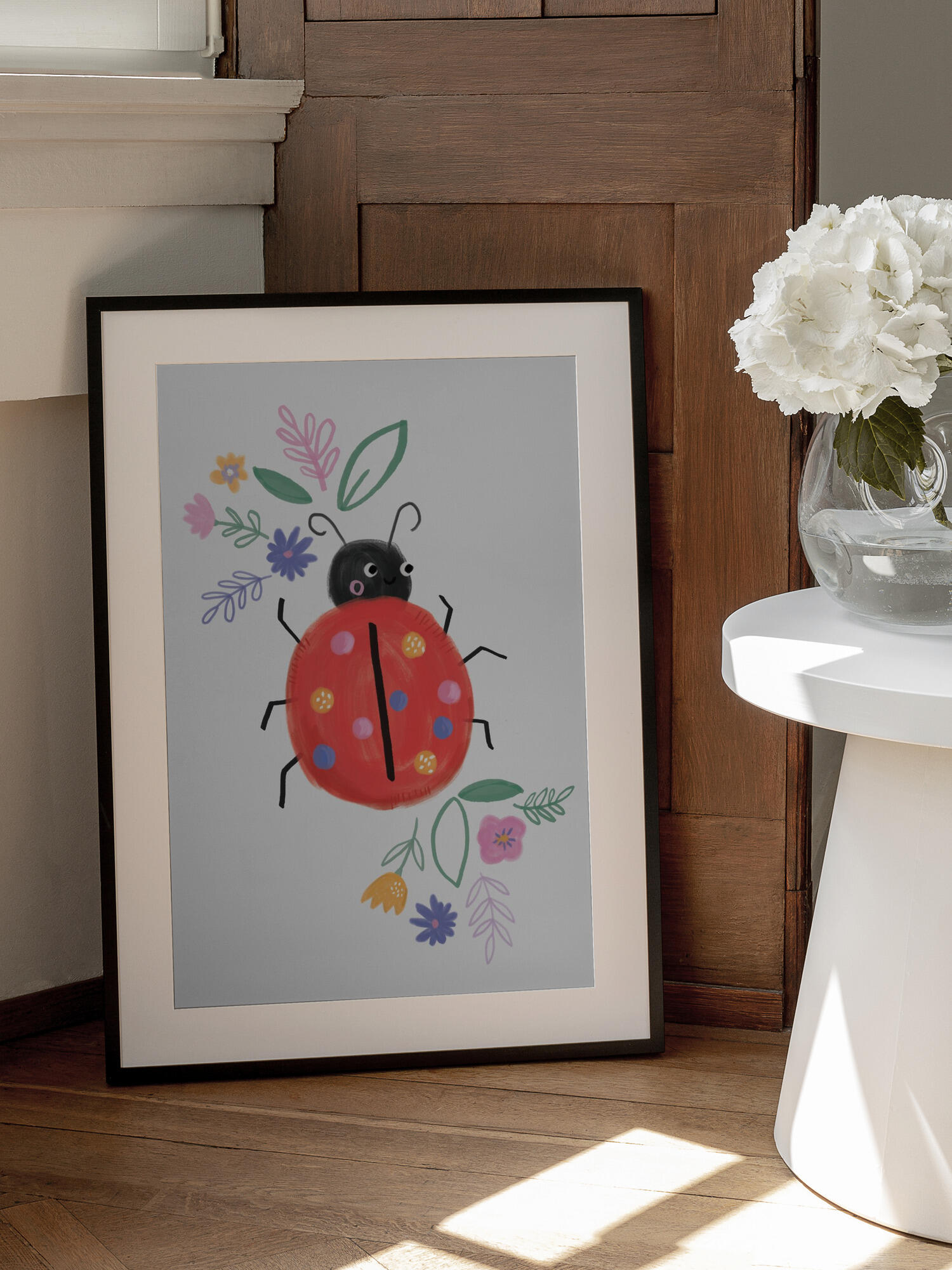 Cute Ladybug Flowers