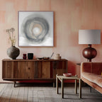 Calm Circles with Muted Gray and Beige Tones