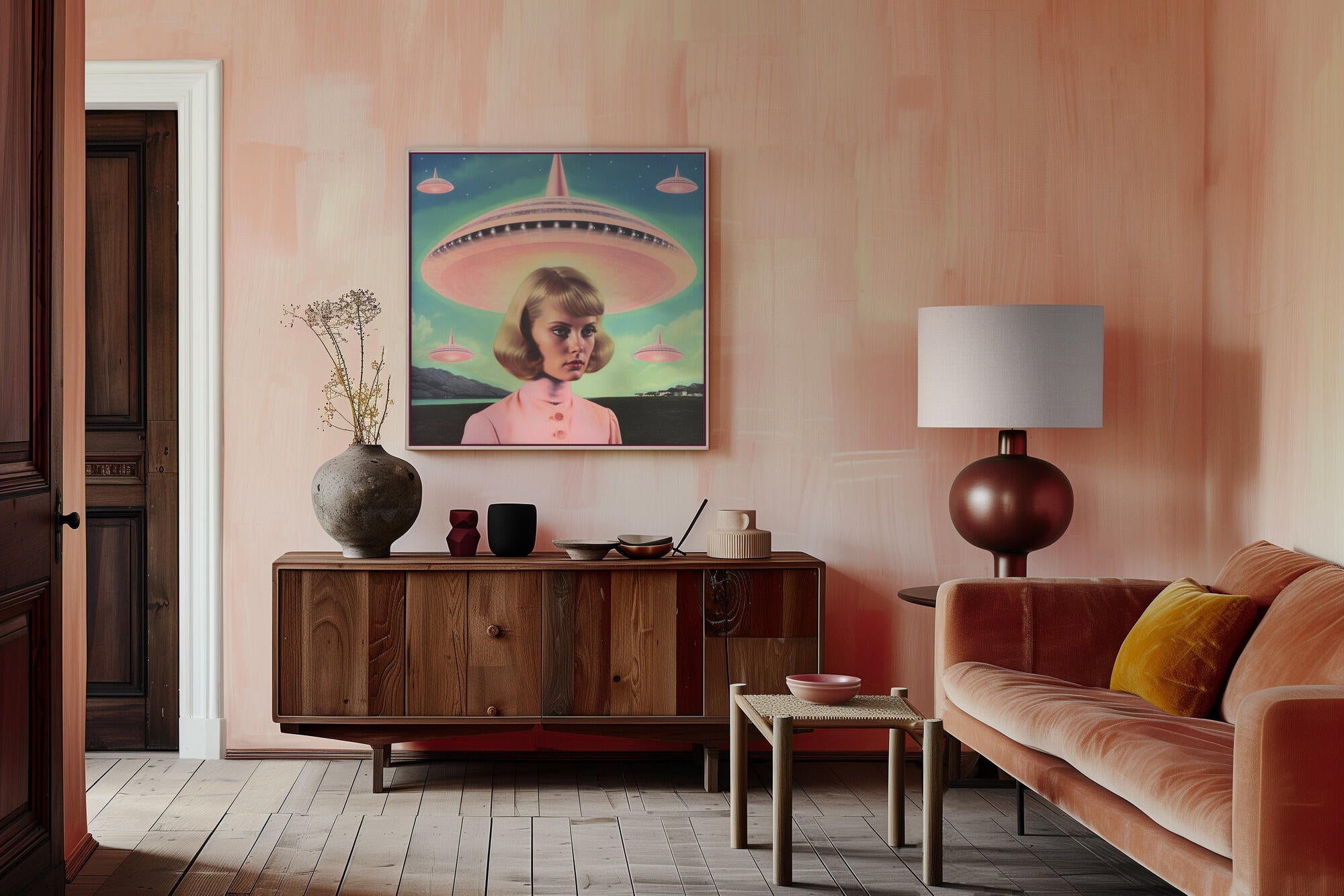 UFO Barbie Collage Art