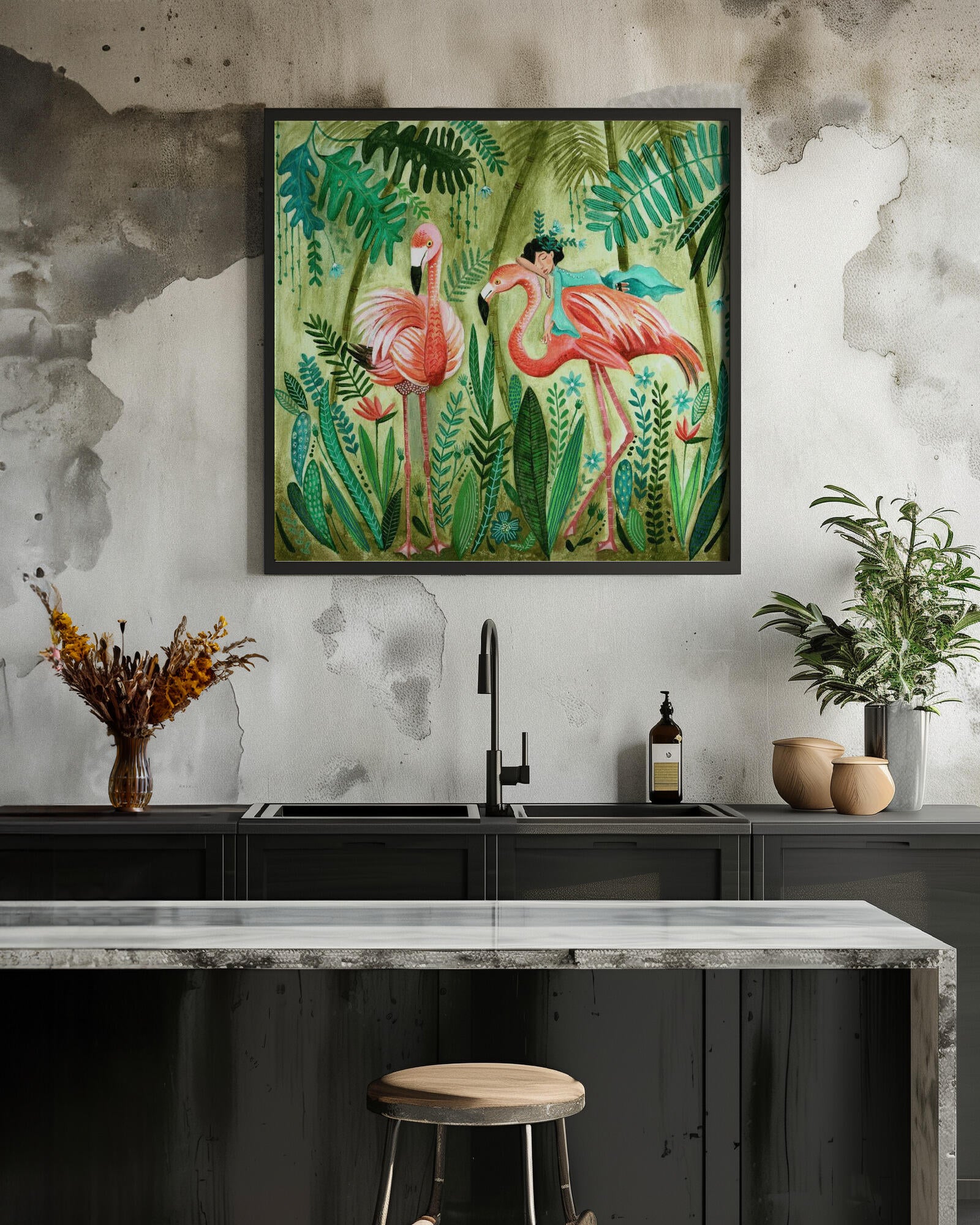 Flamingo jungle
