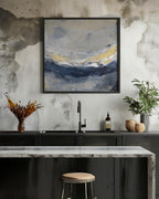 Layers of Blue Gray and Gold Tones