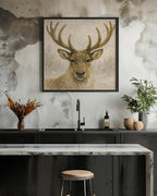 Deer In Snowy Winter Forest