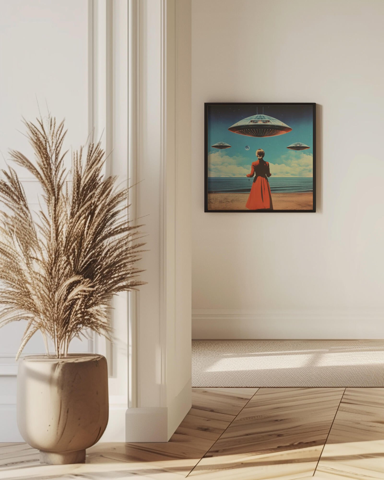 UFO Skies Collage Art
