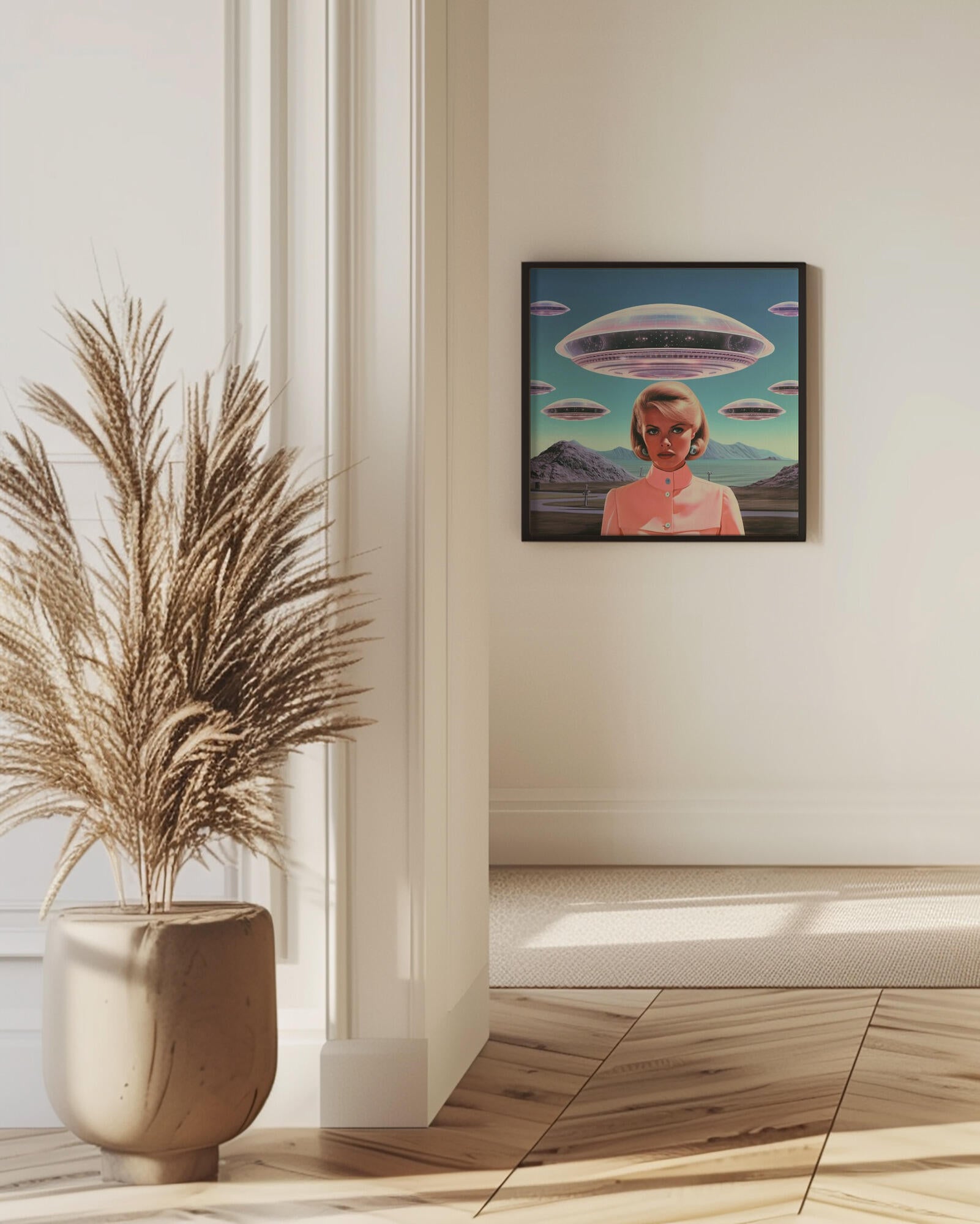 UFO Barbie Collage Art