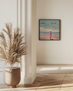 Space Beach Collage Art