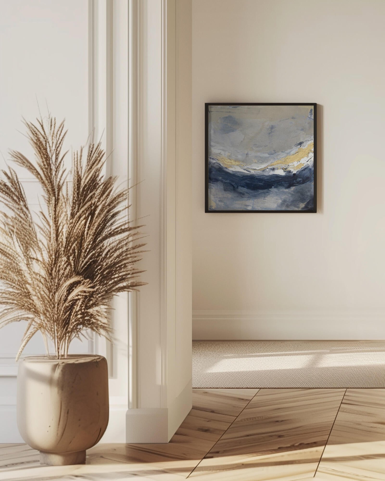 Layers of Blue Gray and Gold Tones