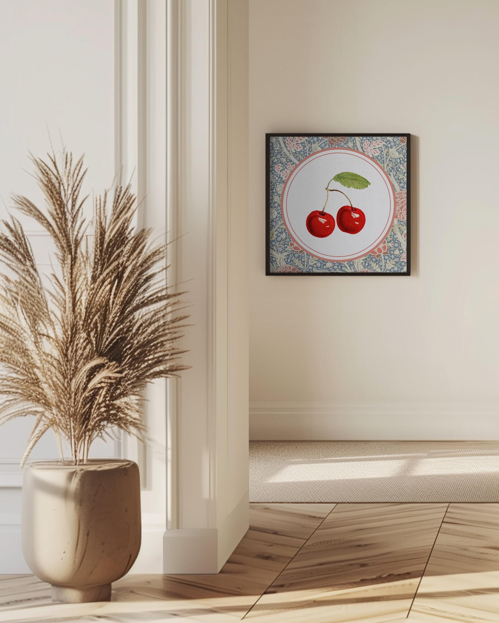 Vintage Cherry Botanical Pattern