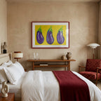 Aubergines On Yellow