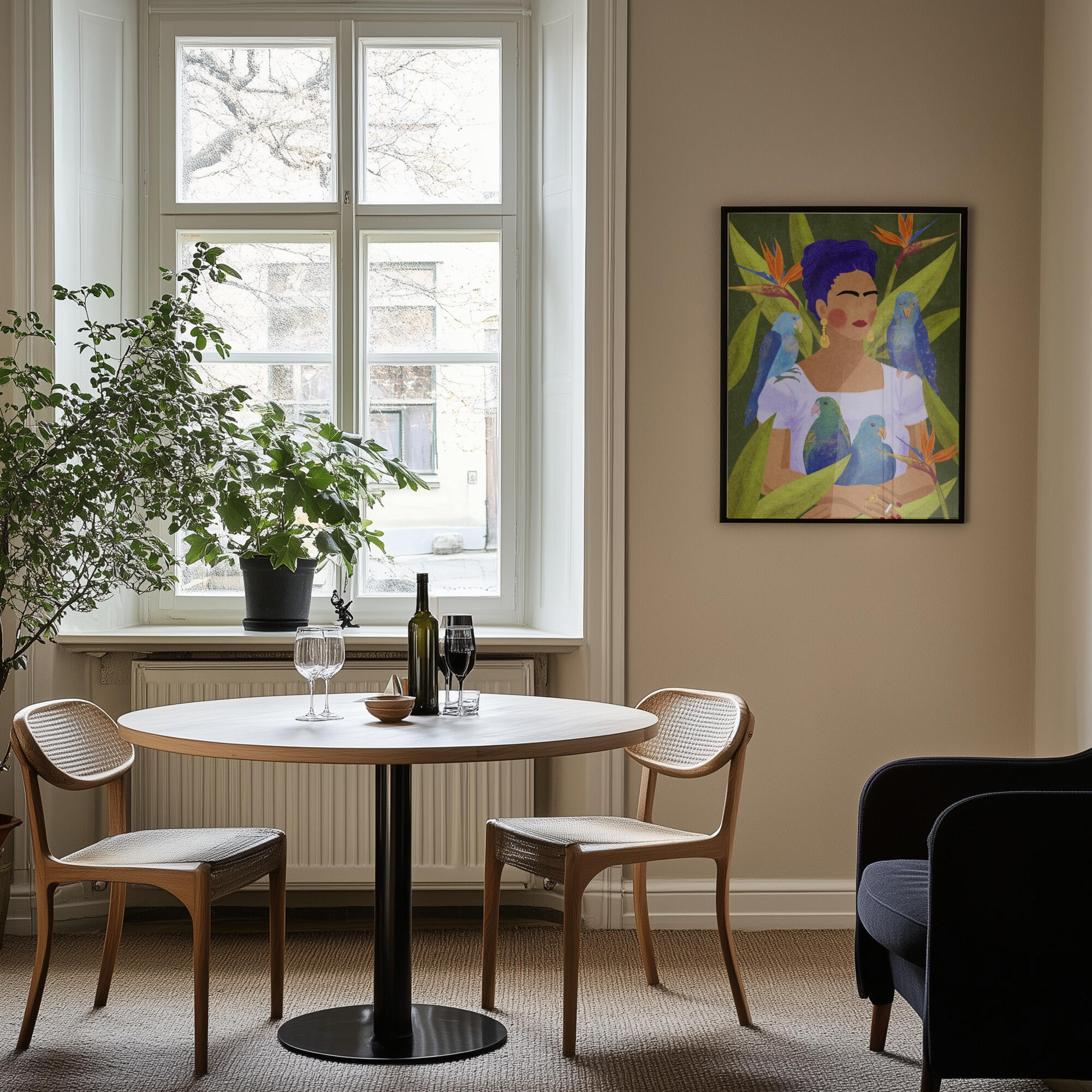 Frida and birds