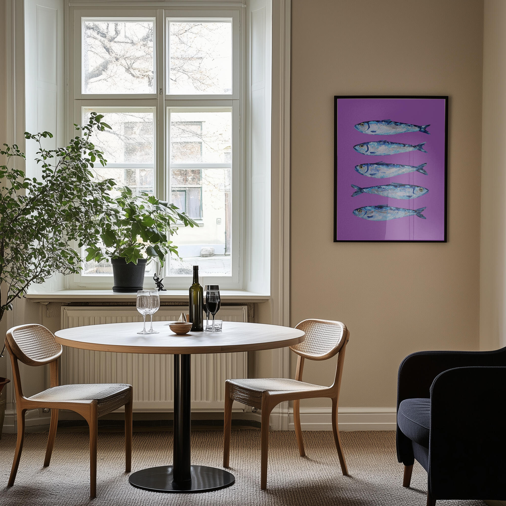 Sardines on Purple