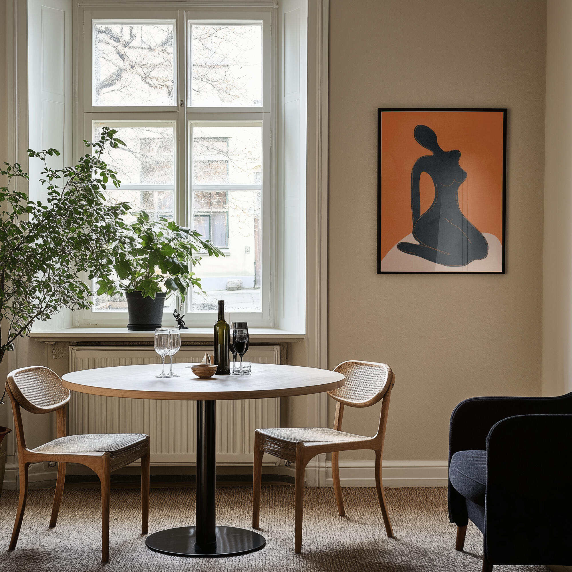 Elegant Sitting Figure