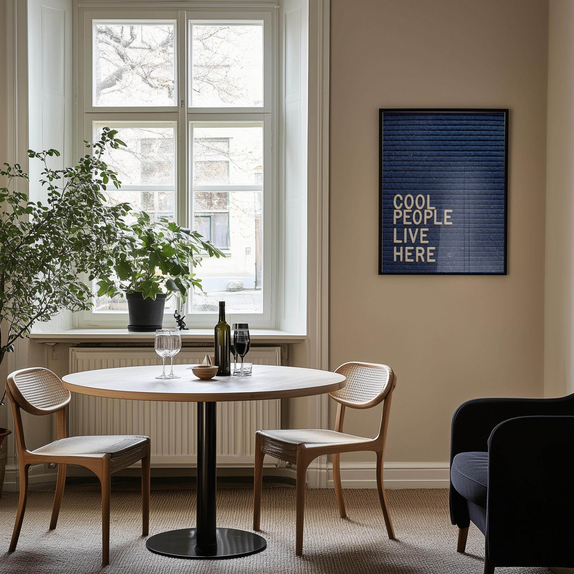 Cool People Live Here Letter Board