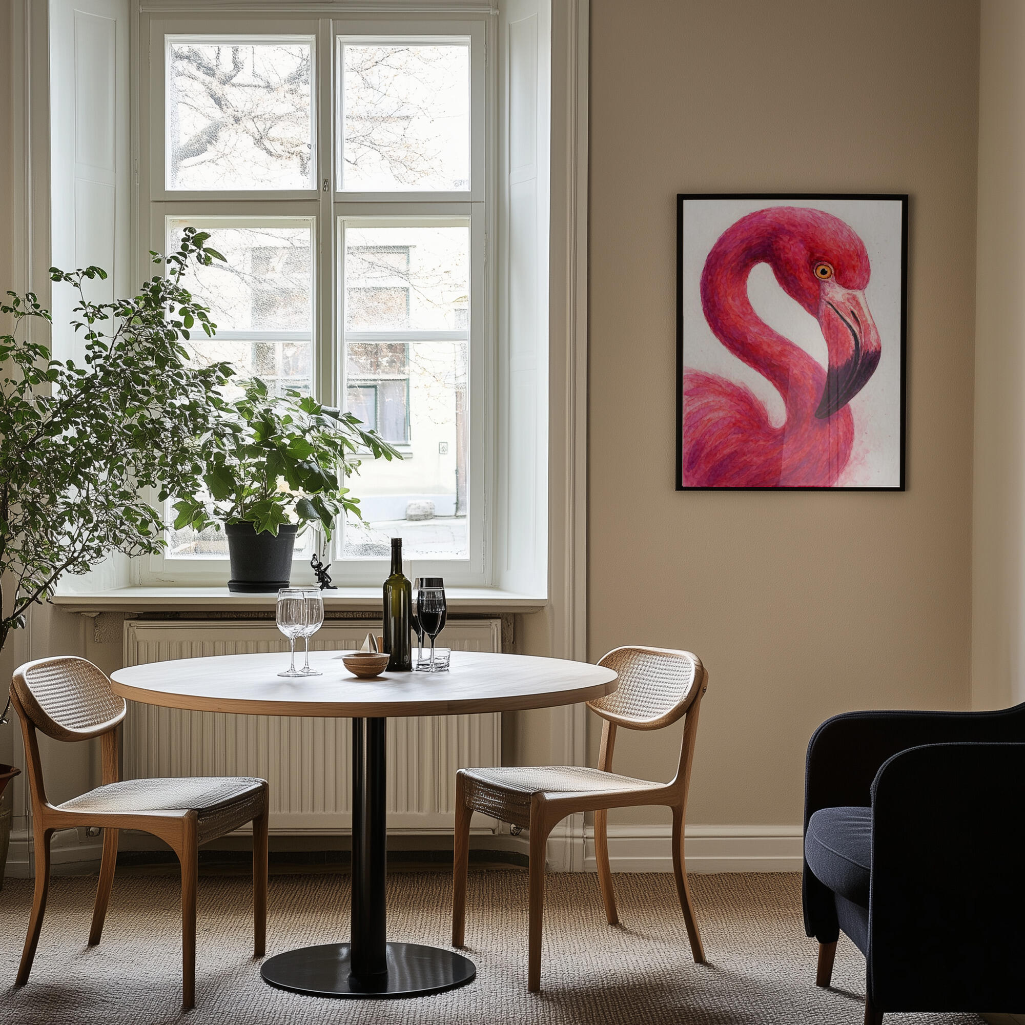 Elegant Pink Flamingo