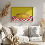 Hot Dog With Mustard Red Check Yellow
