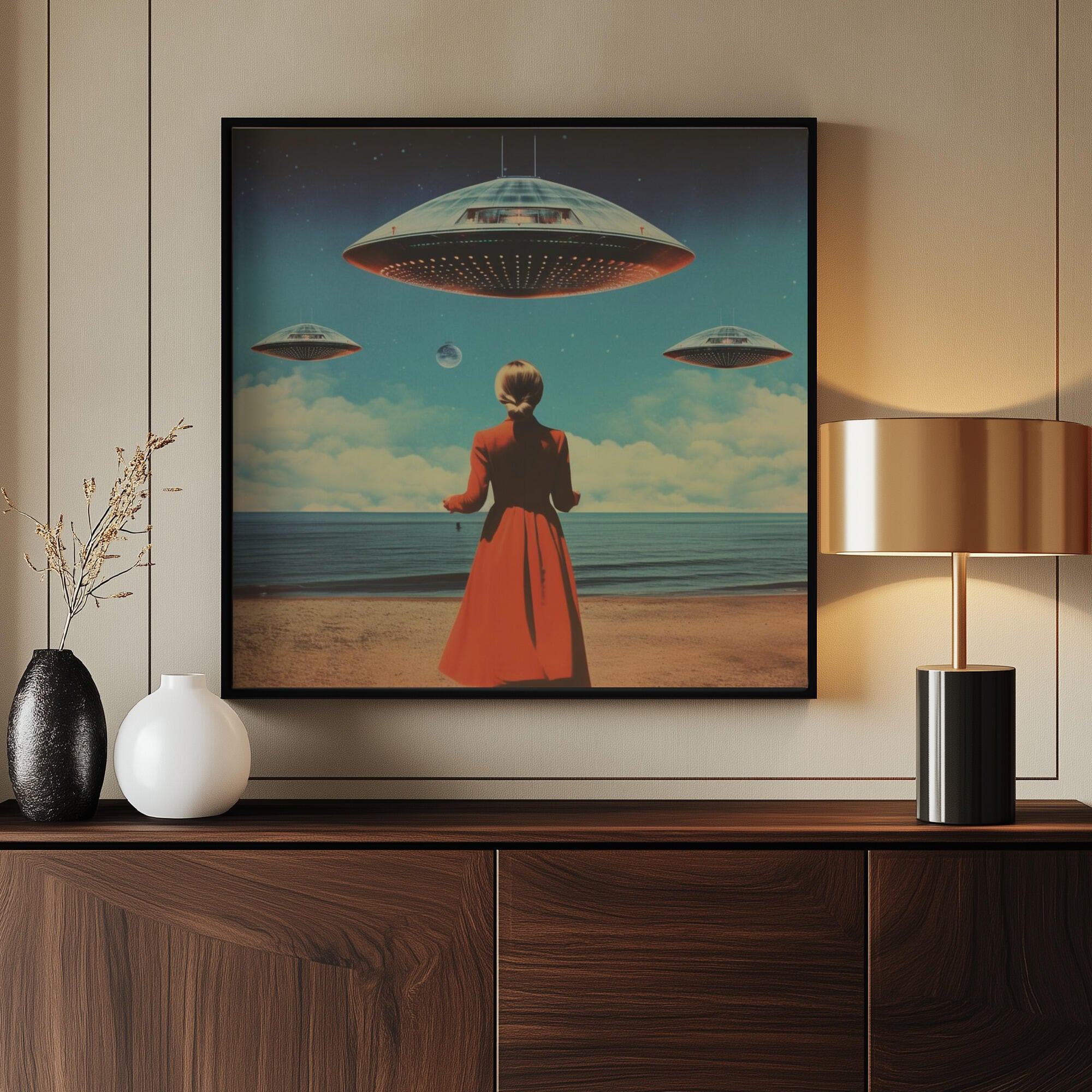 UFO Skies Collage Art
