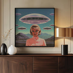 UFO Barbie Collage Art