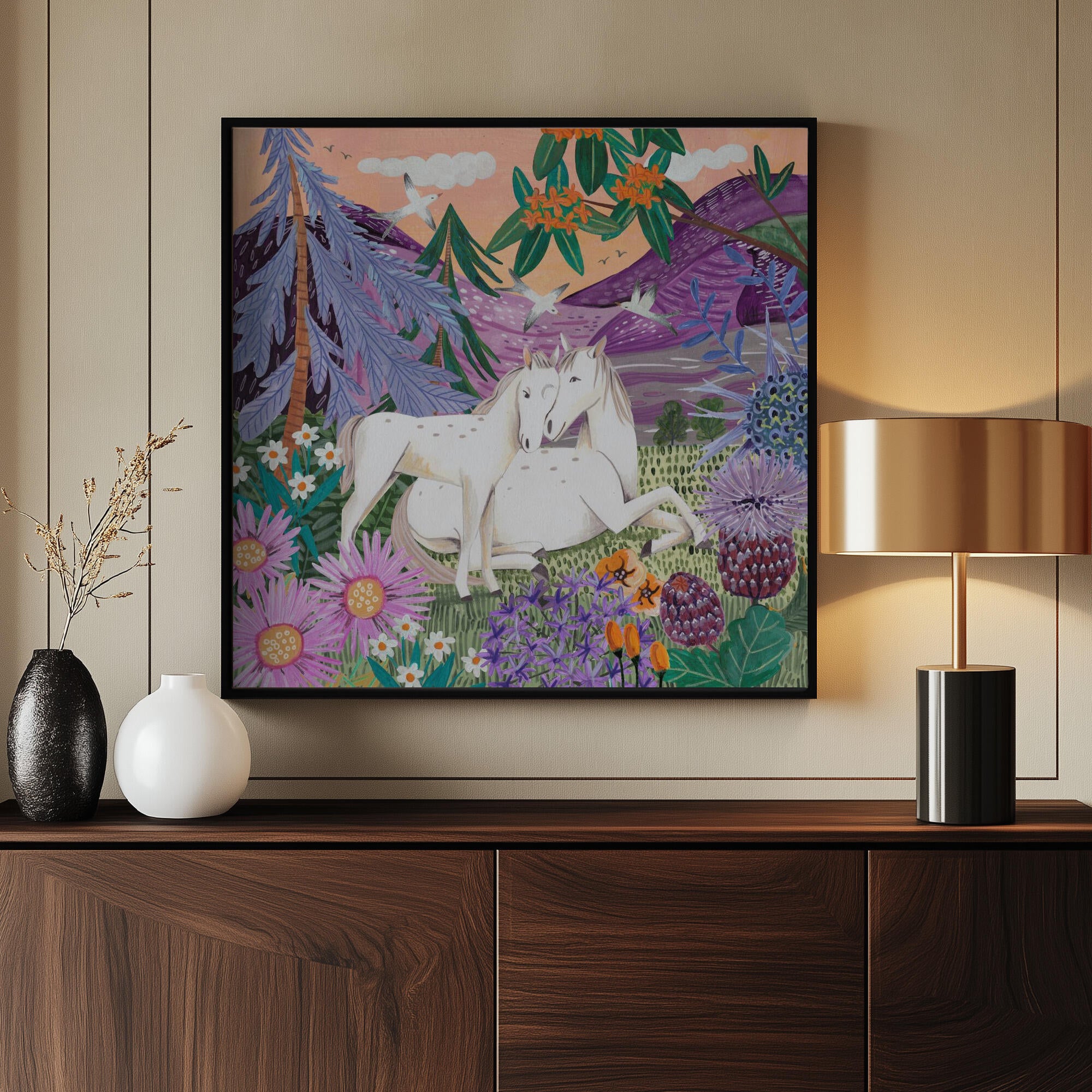 Horses in the Mountains
