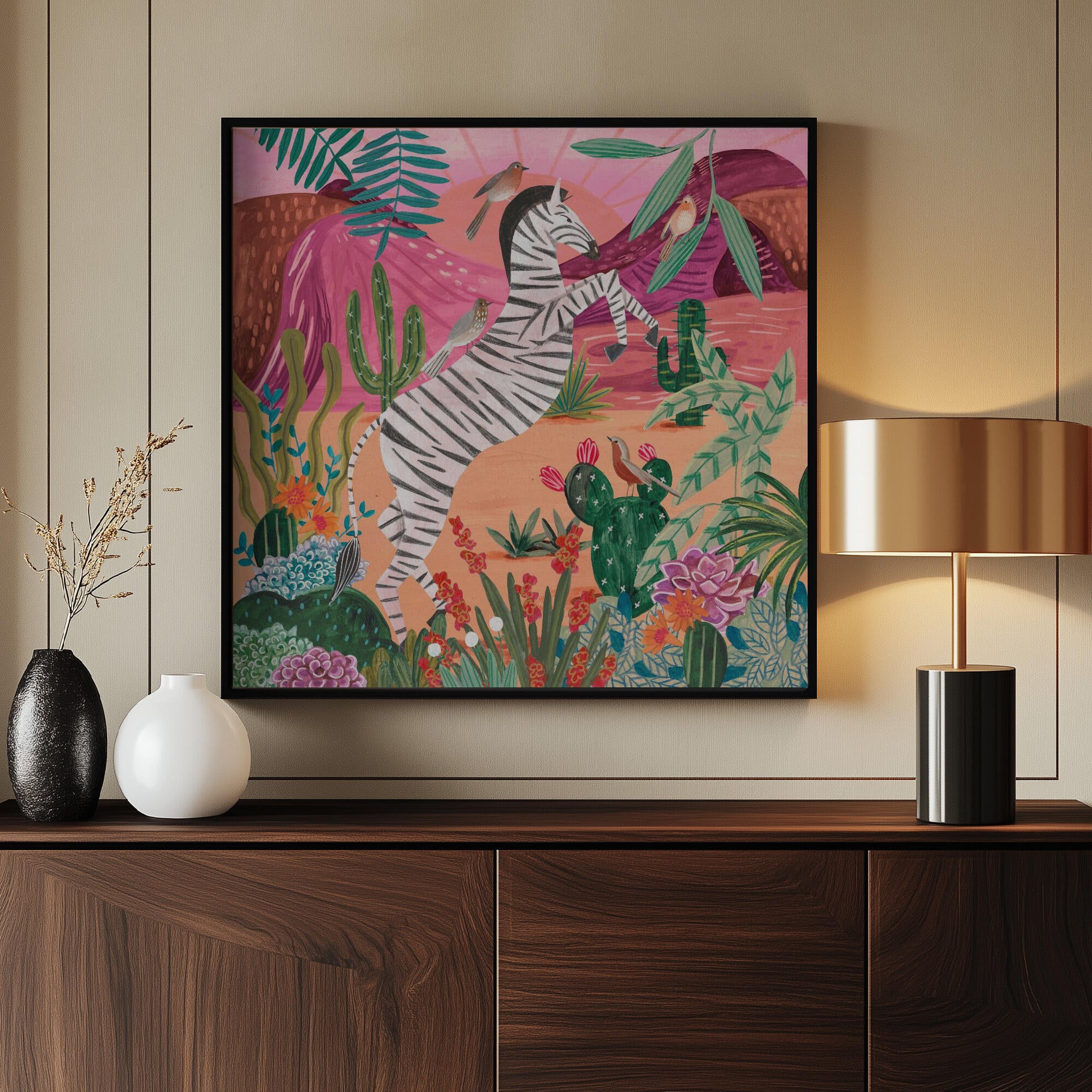 Zebra in the mountains