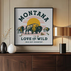 Montana Buffalo Art: Love The Wild