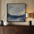 Layers of Blue Gray and Gold Tones