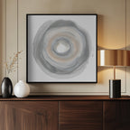 Calm Circles with Muted Gray and Beige Tones