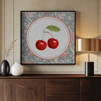Vintage Cherry Botanical Pattern