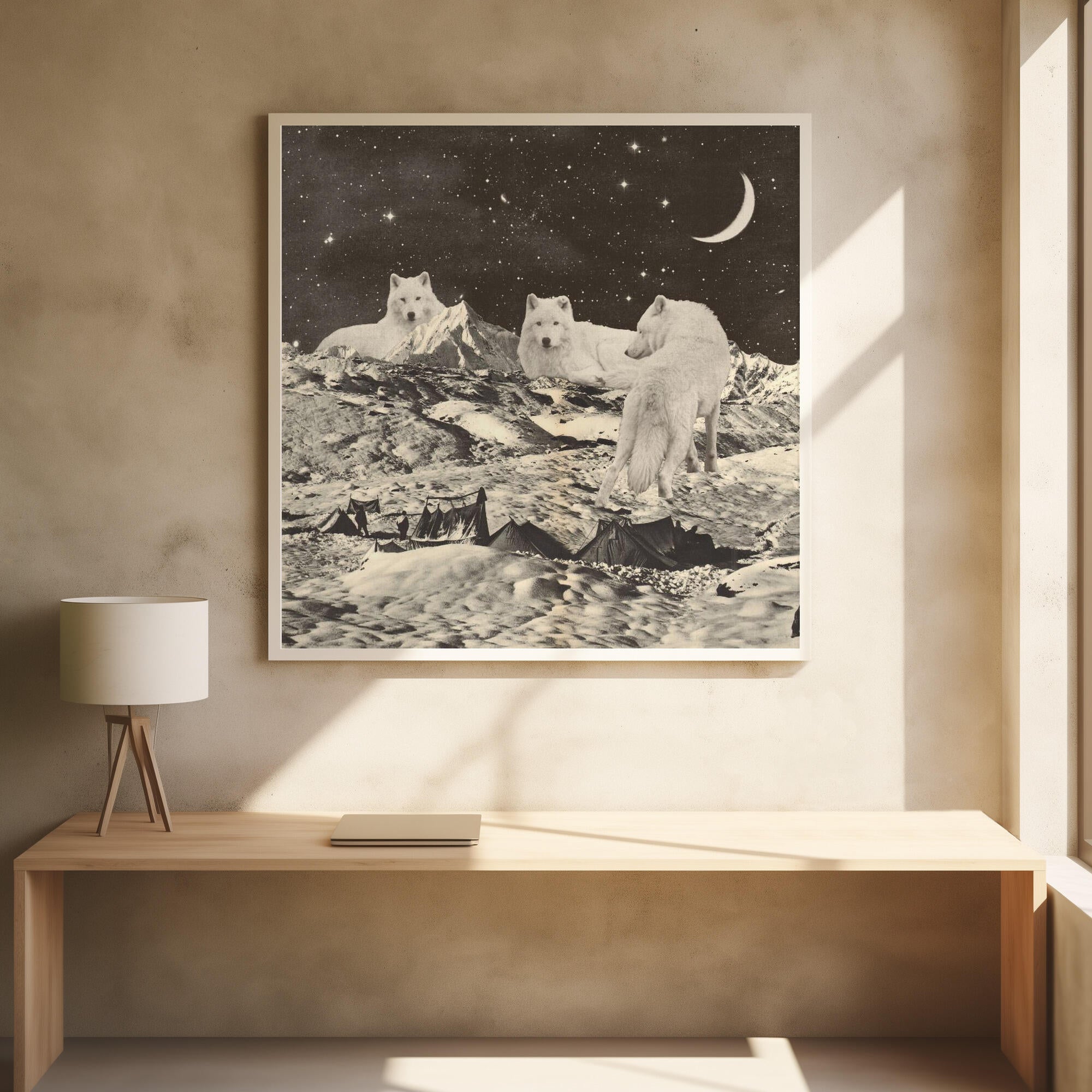 Giant White Wolves
