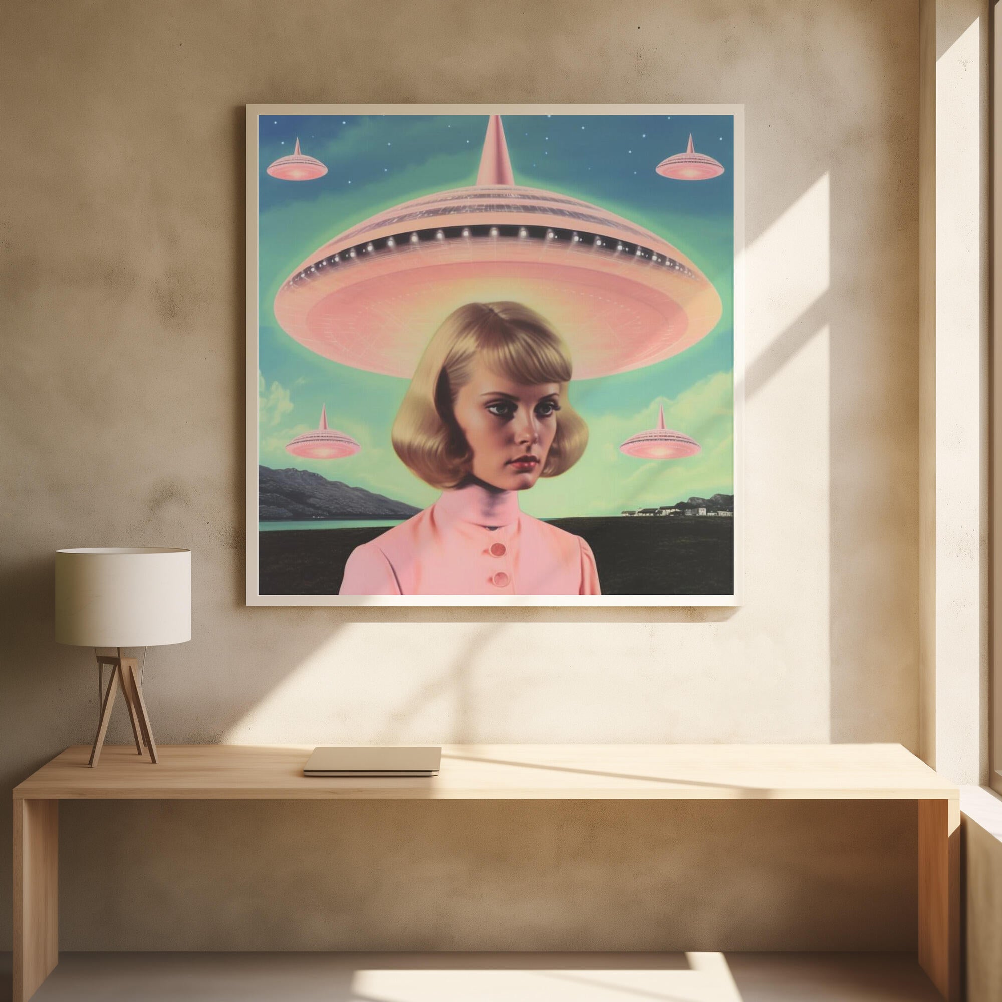 UFO Barbie Collage Art