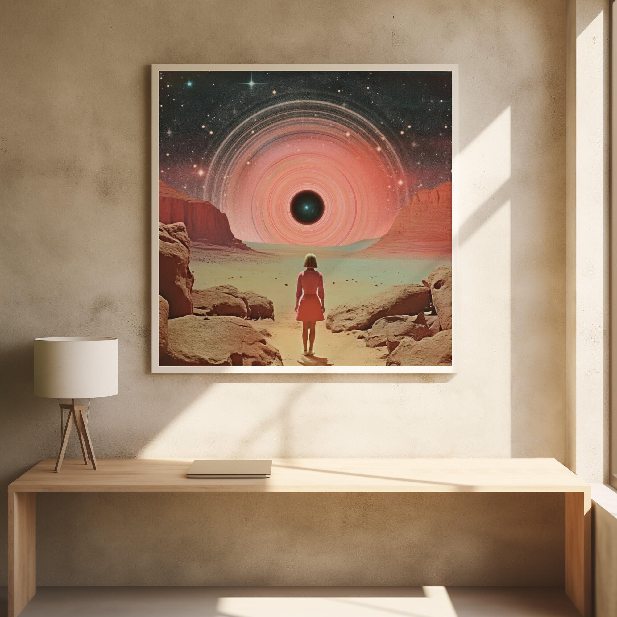 Through Time and Space Collage Art