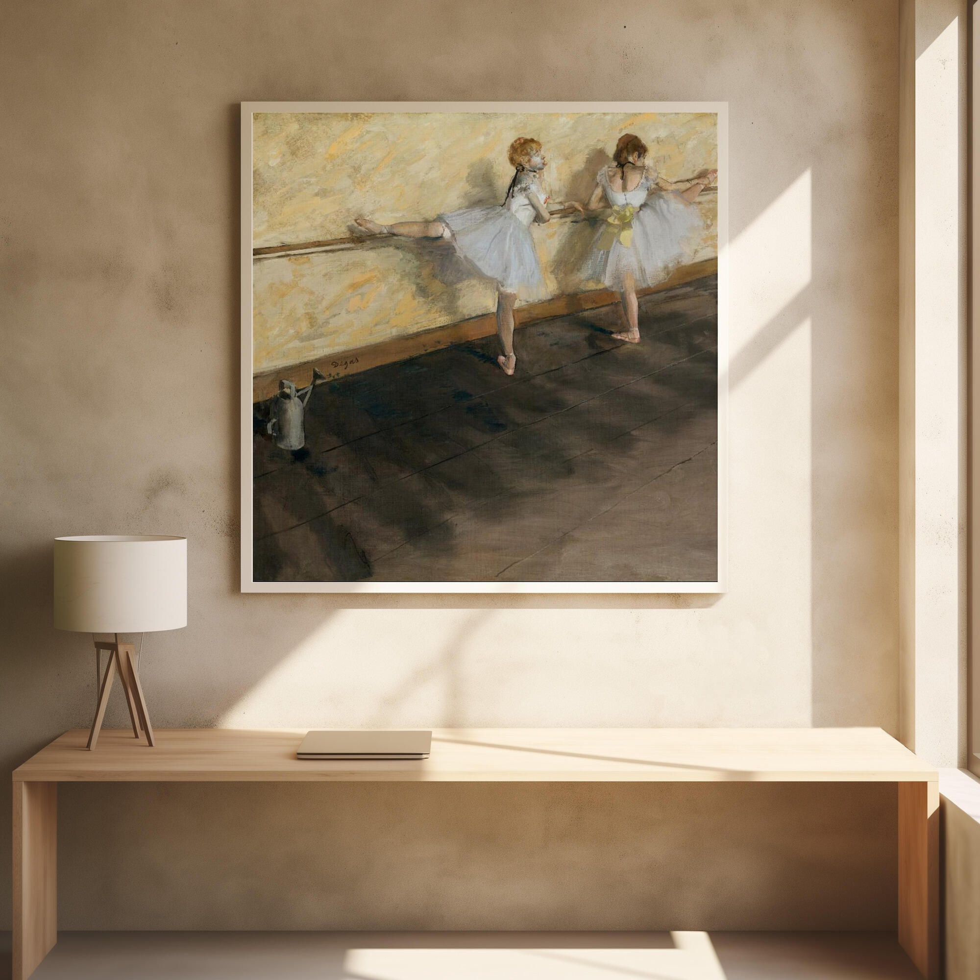 Dancers Practicing At the Barre