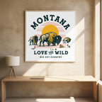 Montana Buffalo Art: Love The Wild