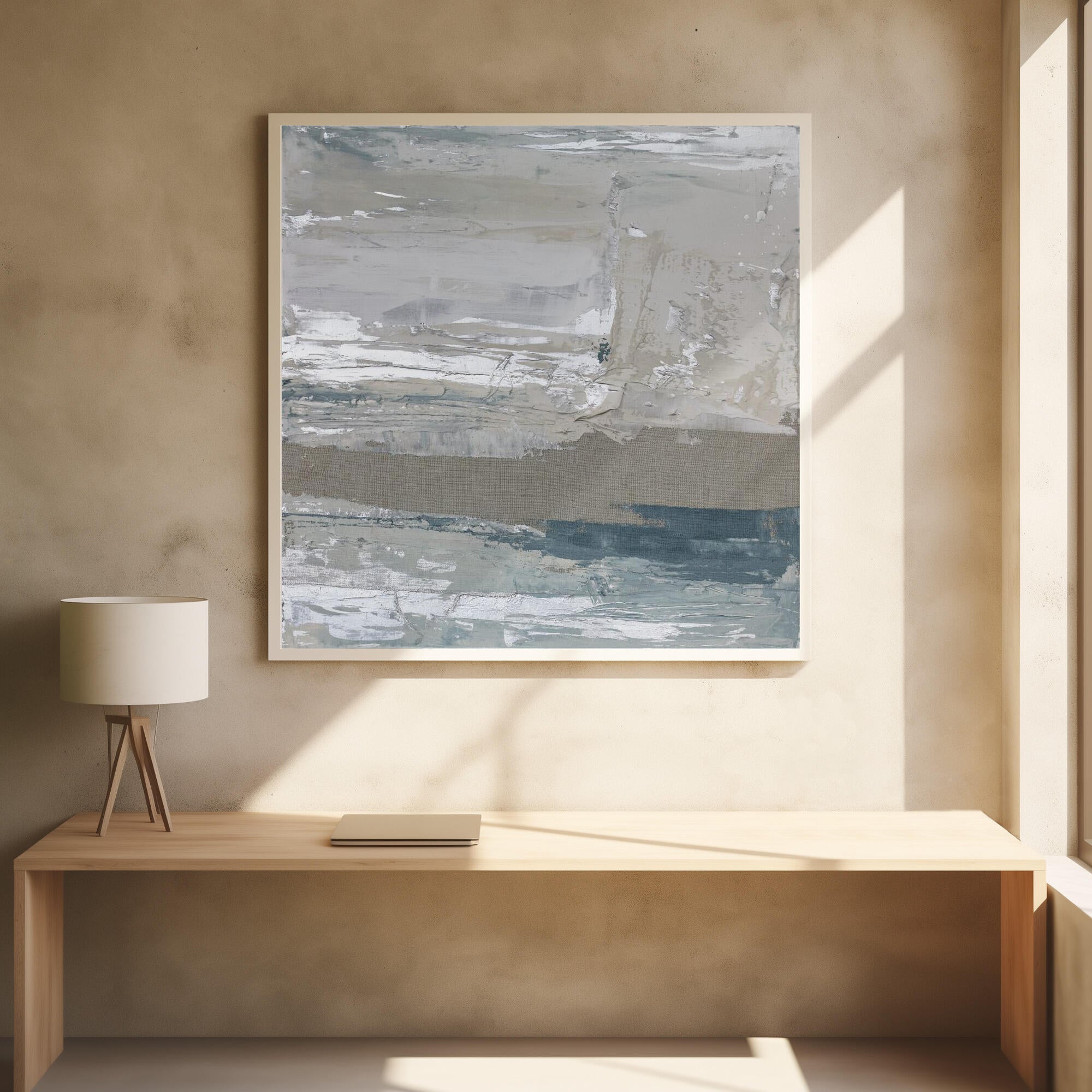 Layers of Gray White and Beige