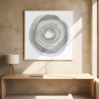 Calm Circles with Muted Gray and Beige Tones