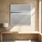 Serene Horizon with Soft Gray and White Tones