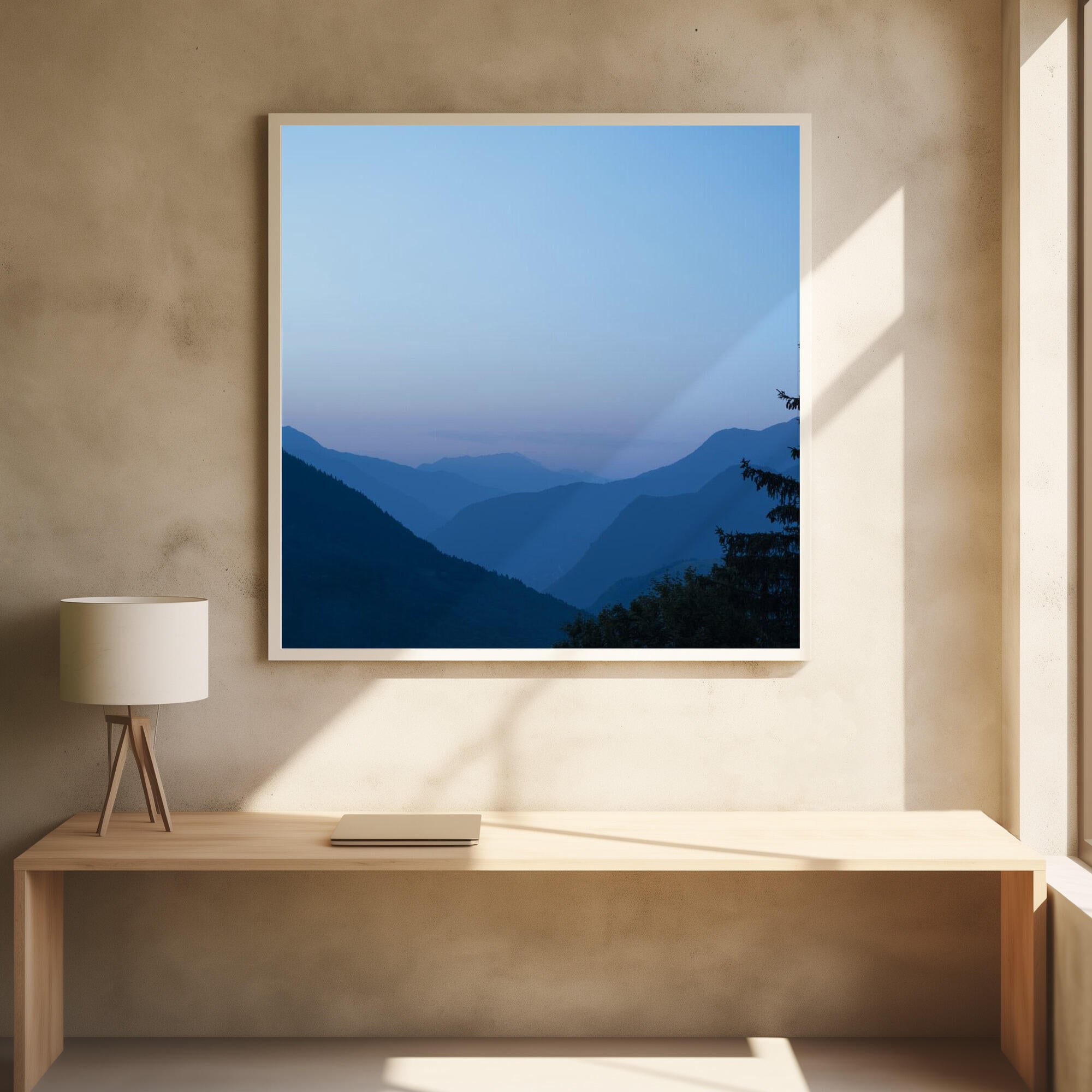 Sunrise in the french alps near Courchevel - summer gradient nature and travel photography