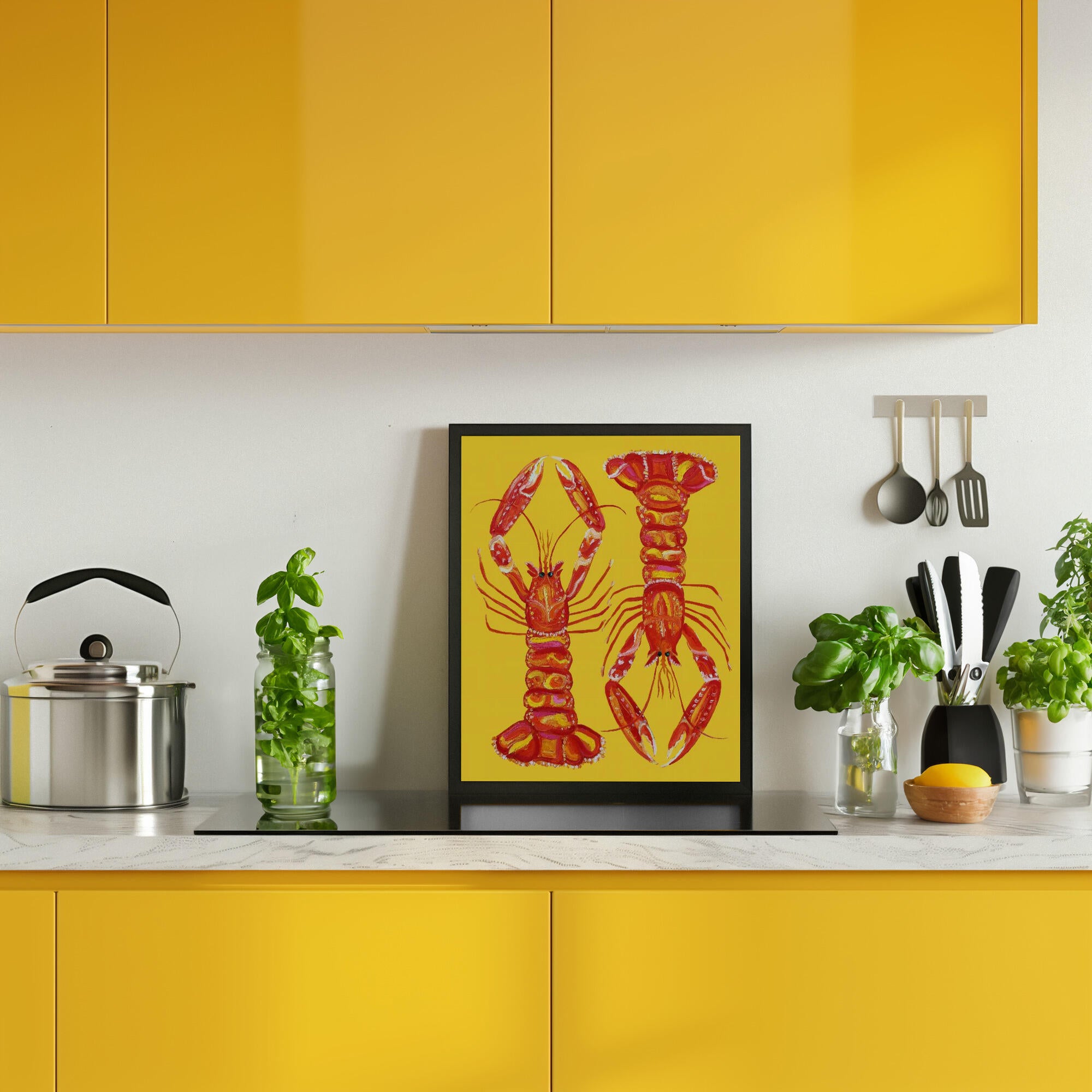 Langoustines On Yellow