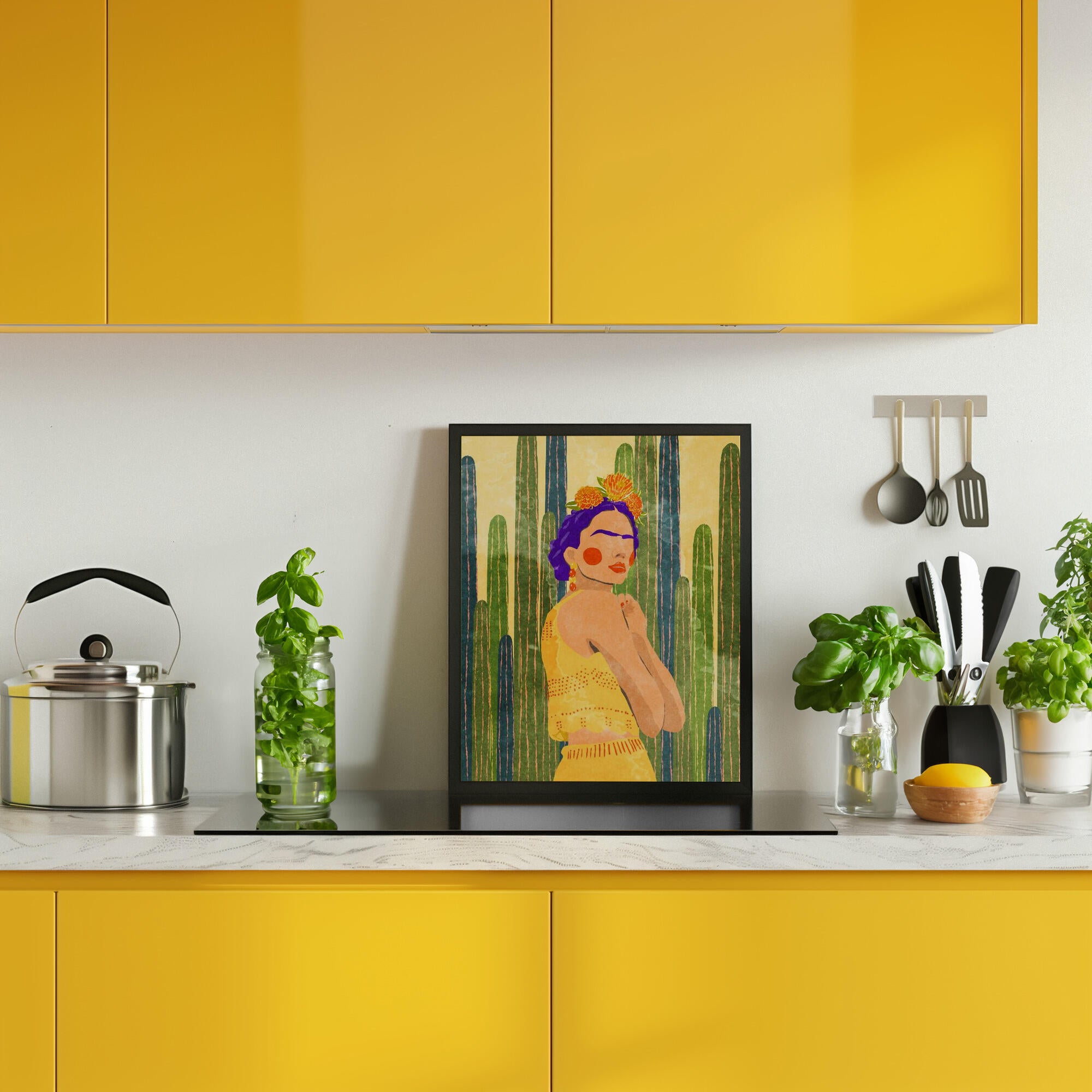 Frida and cacti