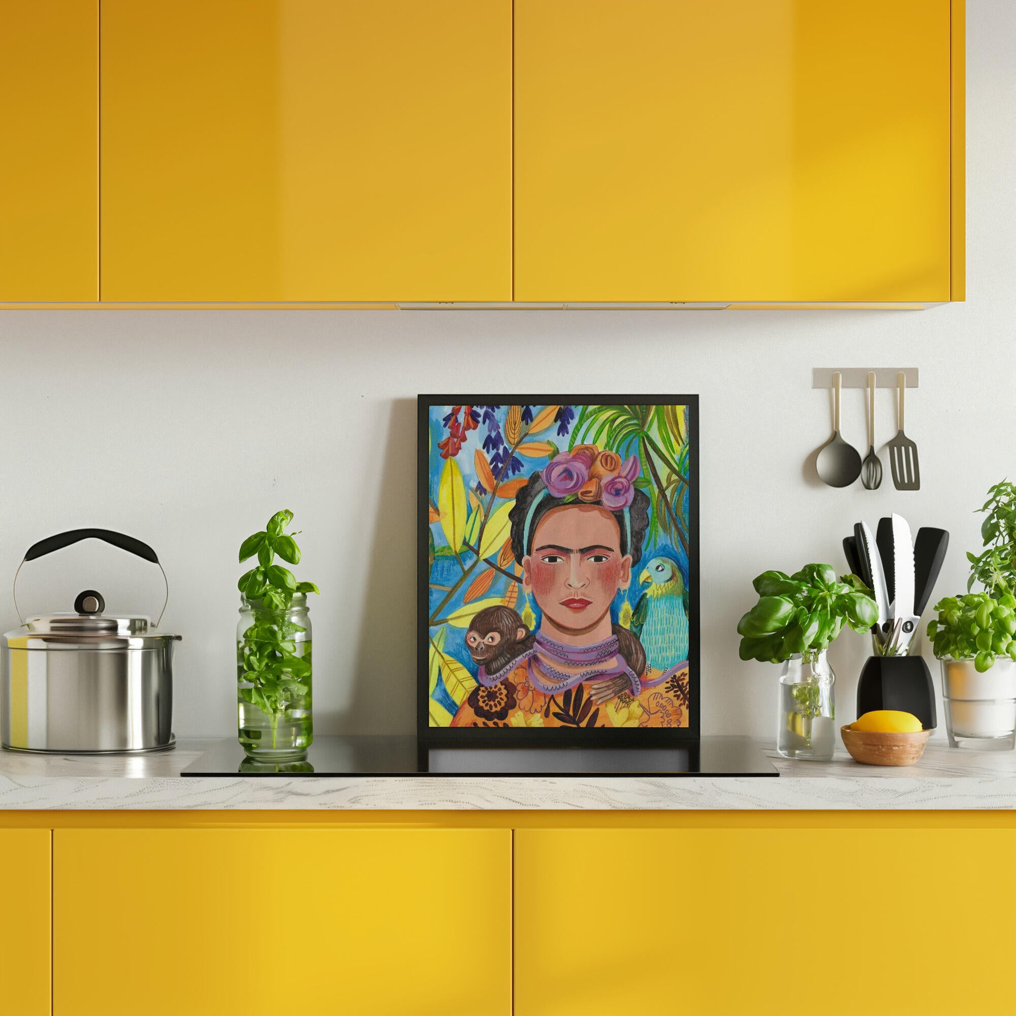 Frida and her parrots