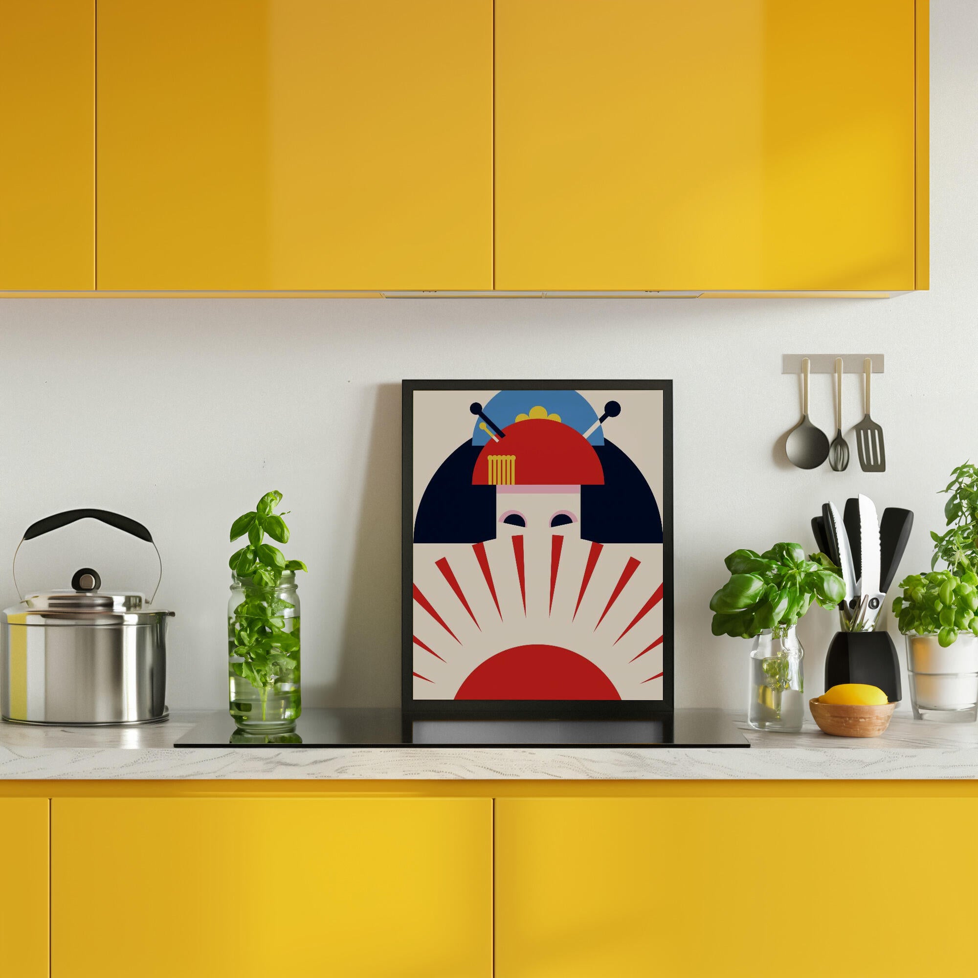 Geisha Girl Retro Minimalist Design