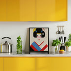 Geisha Girl Geometric Illustration